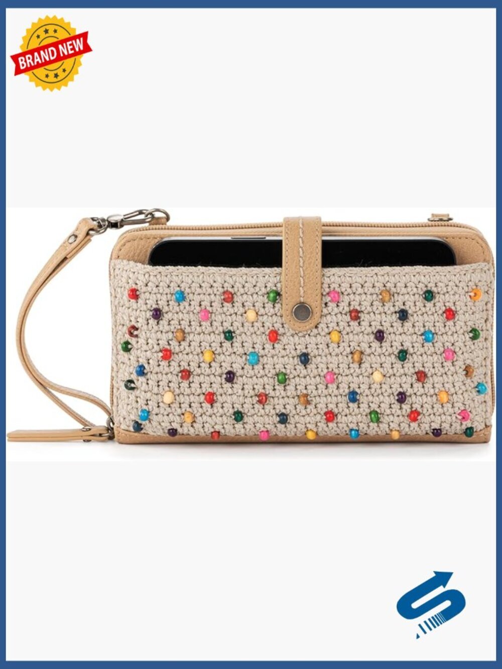 Convertible Crossbody Wristlet Wallet - All-in-One Handbag with Card Slots